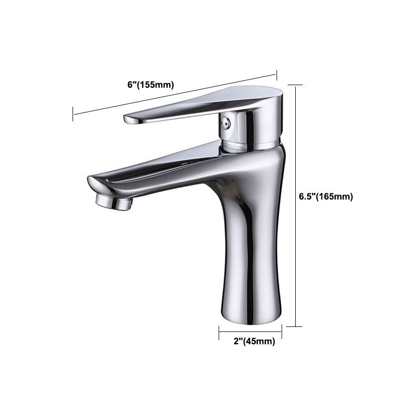Single Handle Basin Lavatory Faucet Low Arc Brass Bathroom Faucet
