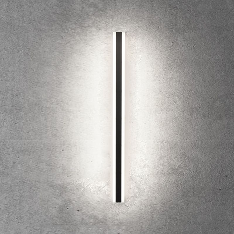 Linearer Schatten moderner Stil Wandleuchten Metall Einleichte Wandmontage Beleuchtung in Schwarz