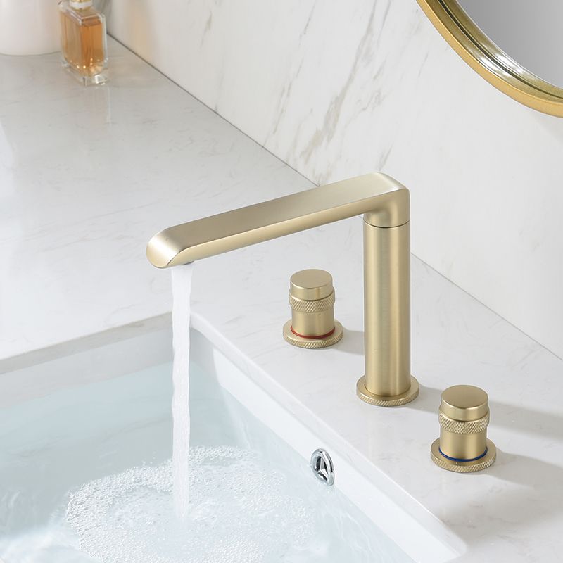 Modern Deck Mounted Copper Roman Tub Faucet Low Arc Roman Tub Faucet Set