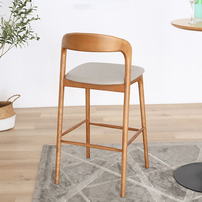 Solid Wood Dining Stools Contemporary Bar Stools with Cushion