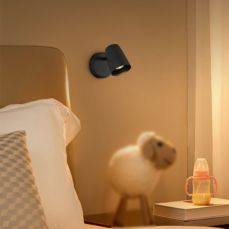 Modern Simple Wall Light Cylinder Shape Rotatable Wall Lamp for Living Room