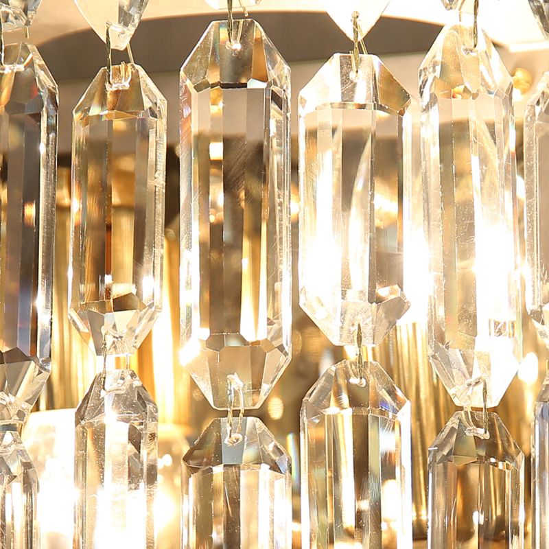 Lampada da parete in oro in cristallo nella moderna sconde da parete a 2 luci di metallo elettroplate artistico