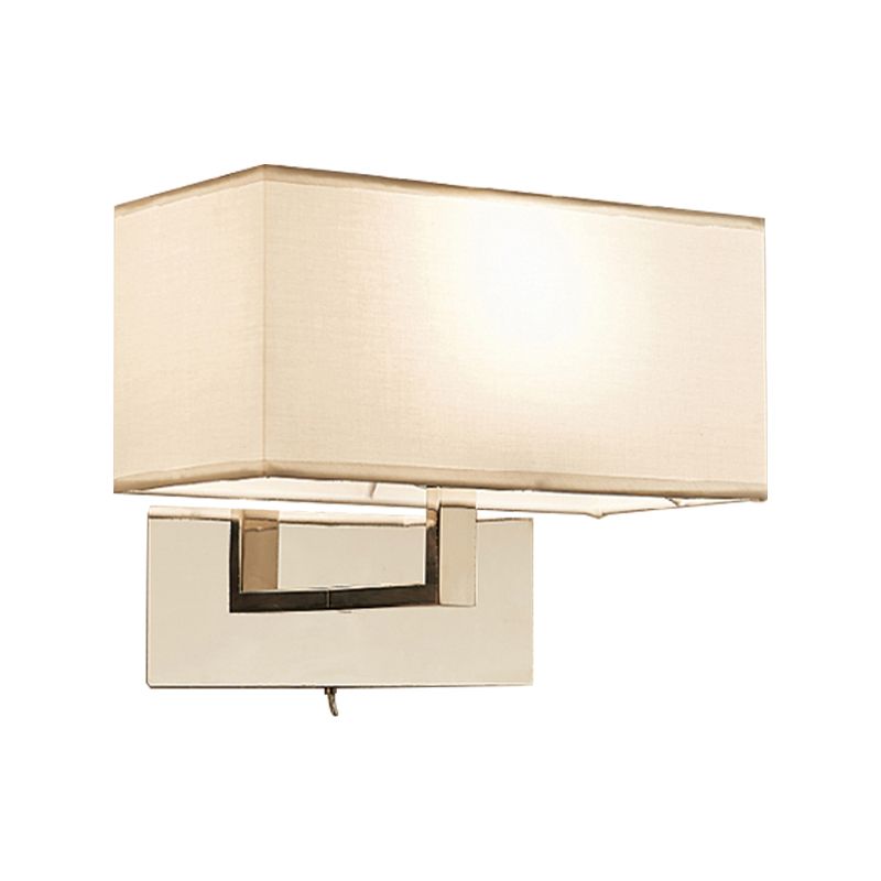 White Rectangle Wall Sconce Lighting Modernism Fabric LED Wall Mount Light for Bedroom