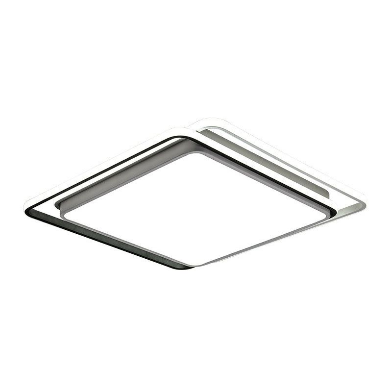 Squared Shape Bedroom Flush Mount Lighting Acrylic Minimalist LED Flush Mount Fixture