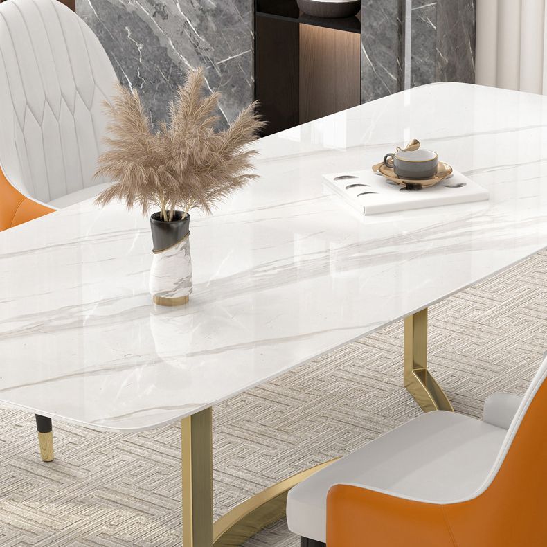 1/4/5/7 Pieces Luxurious Rectangle Dining Set Sintered Stone Top Dinette Table Set