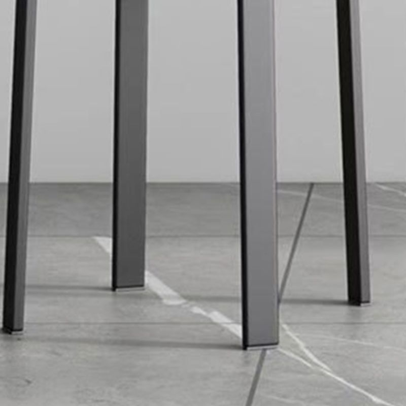 Modern Ottoman Fabric Upholstered Solid Color Metal Frame Round Ottoman