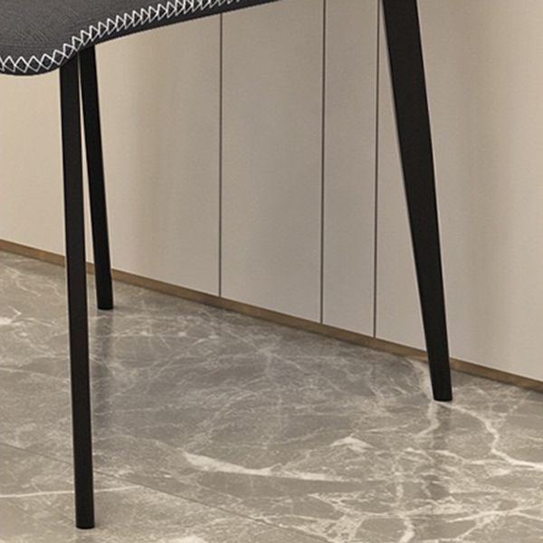 Ensemble de chaises scandinaves en métal, cuisine, salle à manger, chaise d'appoint à dossier solide (Ensemble de 4)