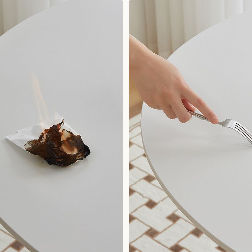 Modern Round Dining Table 3 White Legs Table for Dining Room