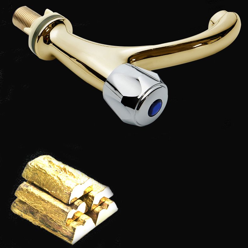 Contemporary Faucet Knob Handle 1 Hole Low Arc Solid Brass Faucet