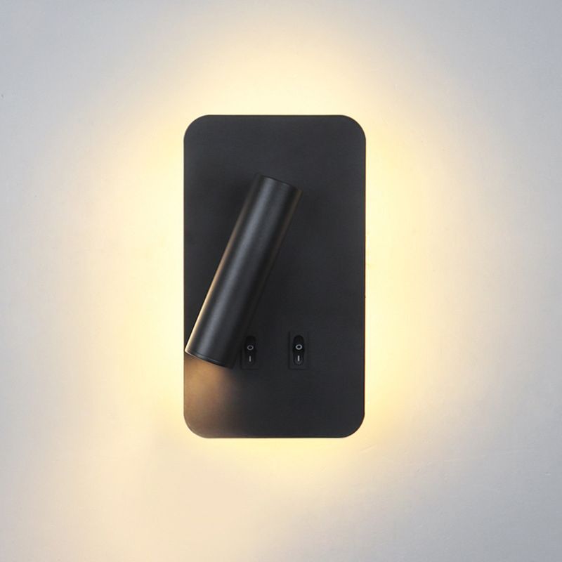 Modern Style Wall Mount Light 2 Lights LED Wall Light with Acrylic Shade for Bedside