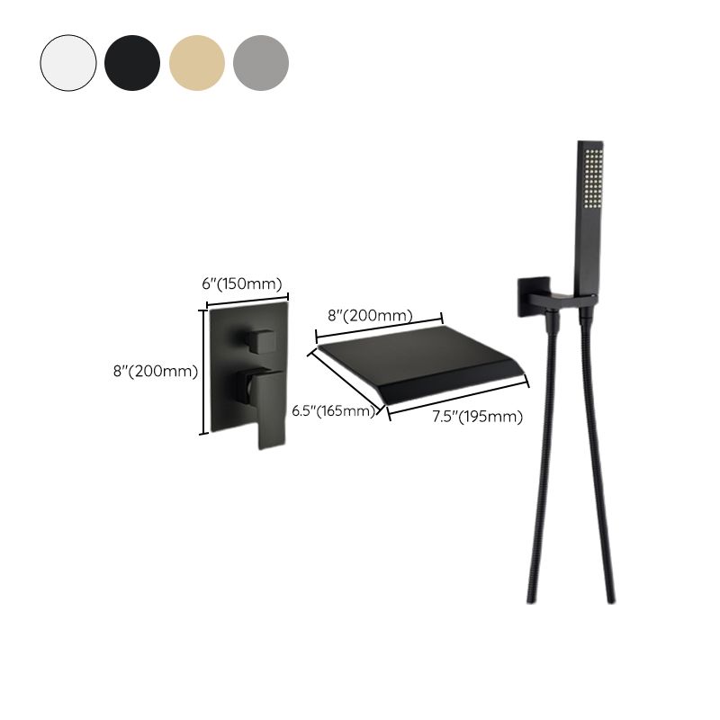 Contemporary Bathroom Faucet Wall Mounted Bathroom Faucet with Handheld Shower