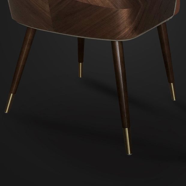 Zeitgenössischer Stil Holz Essstuhl Parsons Dining Arm Einzelstuhl