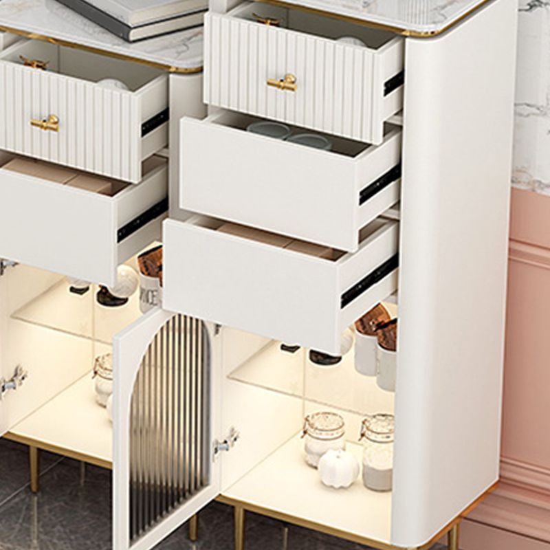 11.7 Inch Width Stone Storage Chest Classic Glam Storage Chest Dresser