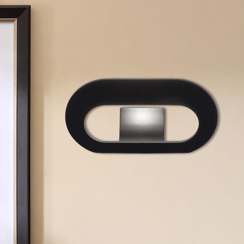 Lámpara de pared de dormitorio de sombra oval