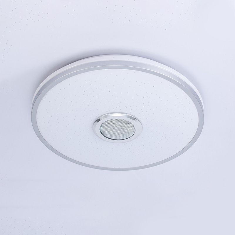 Plafonnier intelligent de forme ronde, moderne, en fer, 1 lumière, encastré, pour étude