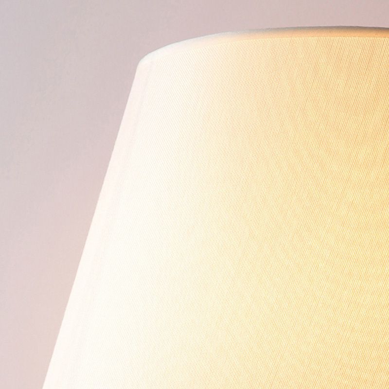 Bol met patronen met keramische tafel licht eigentijdse single-bulb bronzen nachtkastje lamp met taps toelopende stofschaduw
