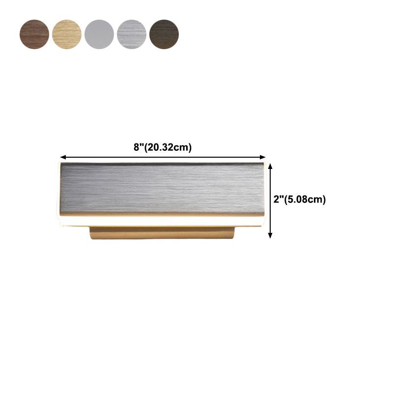 Modern Simple Aluminum Wall Light Rectangle Shape Rotatable Wall Lamp for Bedroom