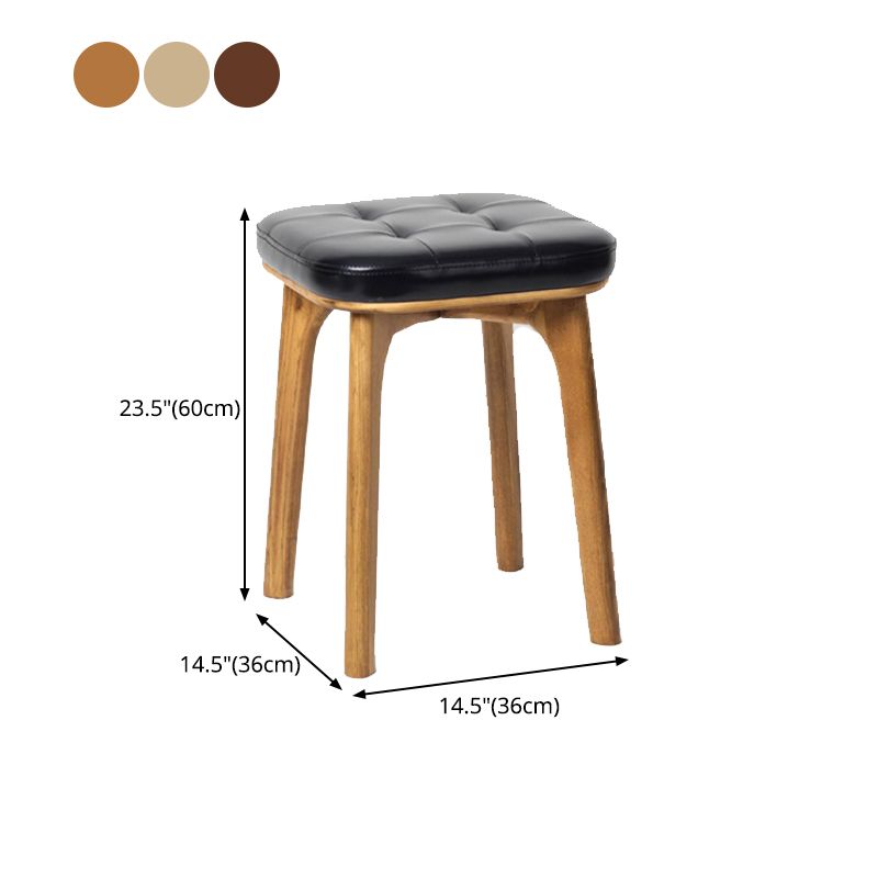 Modern Style Bar-stool PU Leather Counter Bar Stool with Wooden Legs