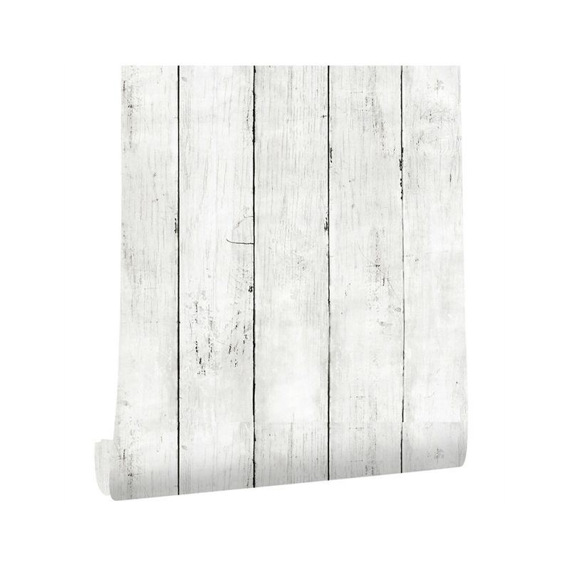 Rust Wood Plank Wallpaper Roll for Kitchen 29.1-sq ft Self Adhesive Wall Decor in Brown