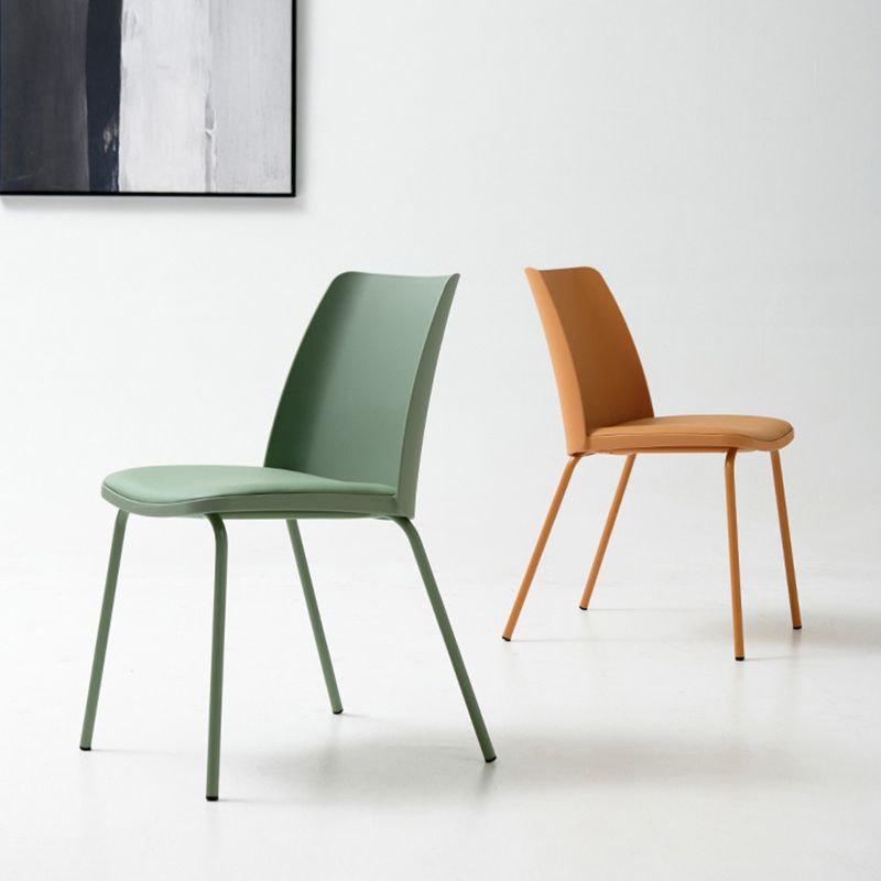Contemporary Kitchen Dining Side Chair Home Metal Legs Chair