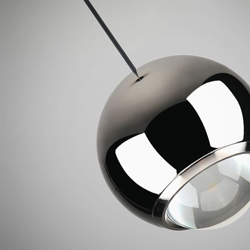 Postmoderne Aluminium -Anhänger Light Globe Form Hanging Anhänger für Wohnzimmer