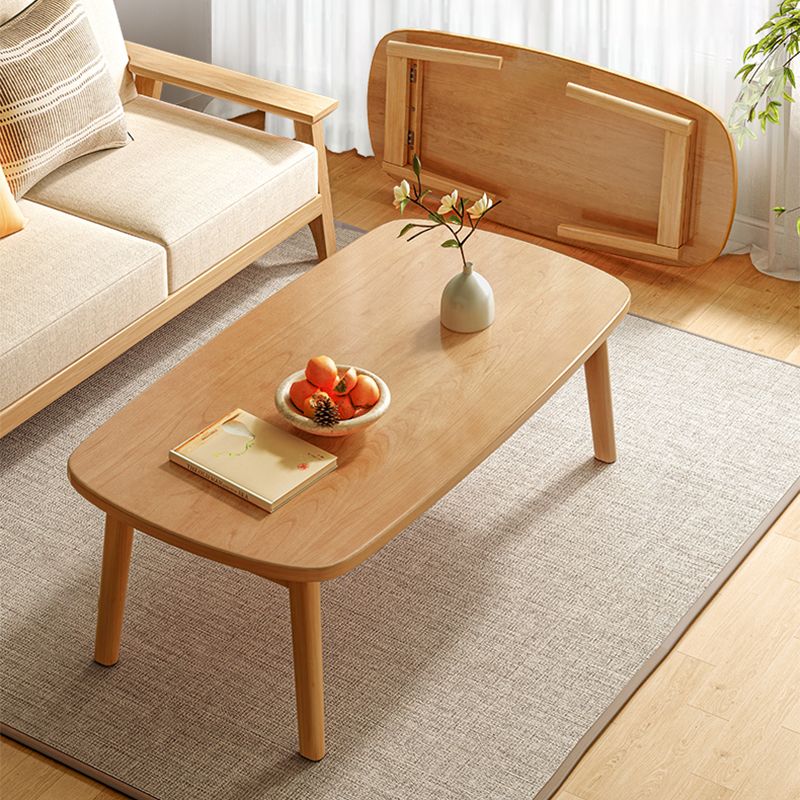 21" Wide Contemporary Coffee Table 4 Legs Single Coffee Cocktail Table