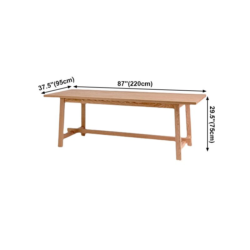 Mesa de madera moderna para mesa de comedor rectangular de restaurantes con base de caballete