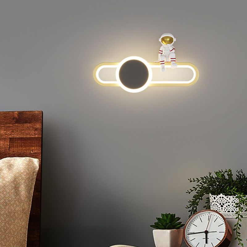 Nordic Metallic Wall Light Creative LED Wall Light Sconce for Kids' Room