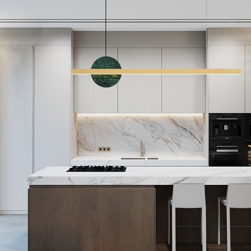 Modern Simple Dining Chandelier Light Metal Pendant Lamp Fixture for Dining Room