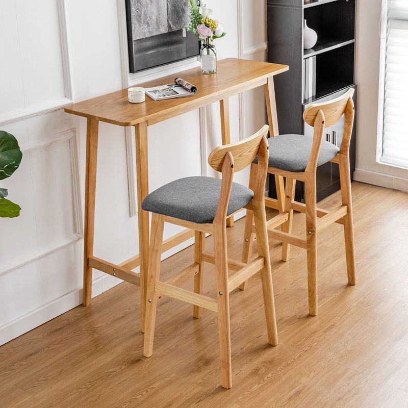 Modern Solid Wood Bar Table Rectangle Bar Table for Breakroom