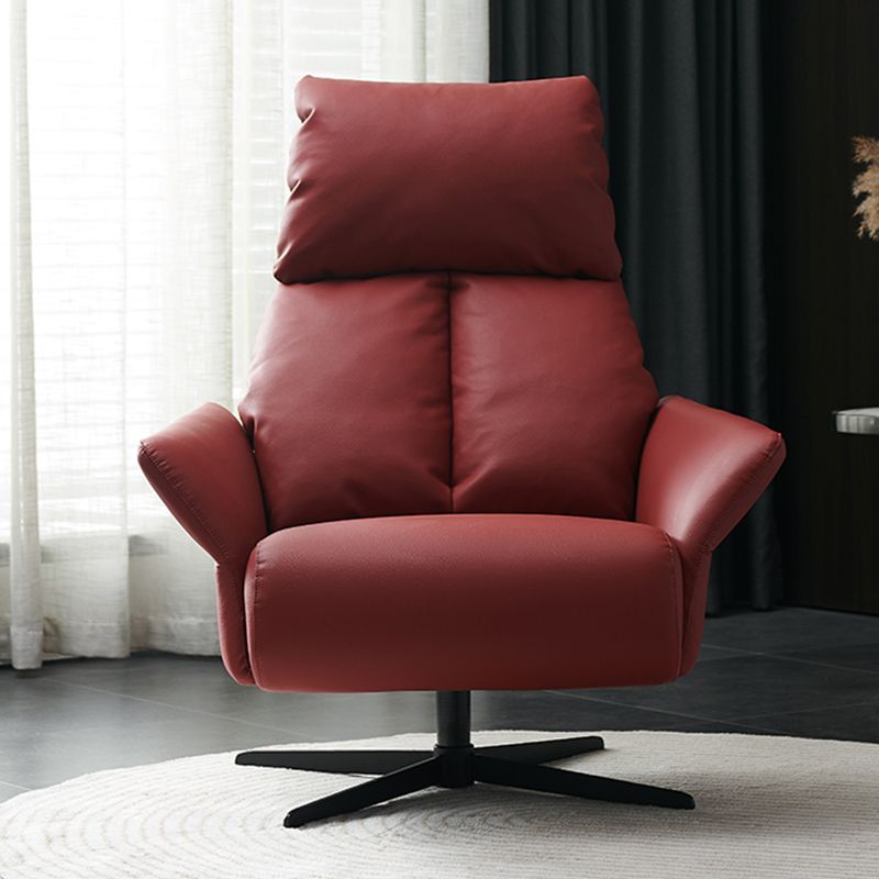 Solid Color Swivel Chair with Black Legs Arms Included Room Chair for Living Room