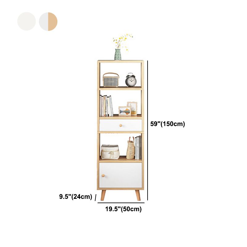 Libreria standard in legno fabbricato scandinavo libreria aperta verticale con porta
