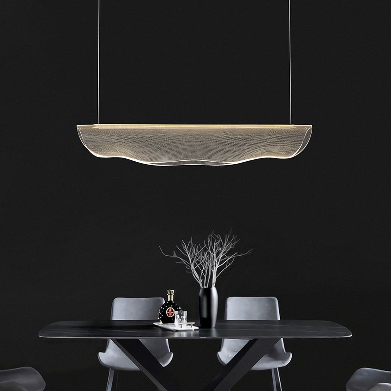 LED Island Lamp Modern Simple Island Hanging Light with Acrylic Shade for Dining Room