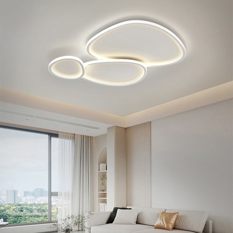 Modern Ceiling Mount Lamp Multi Lights LED Ceiling Light with Silica Gel Shade for Bedroom