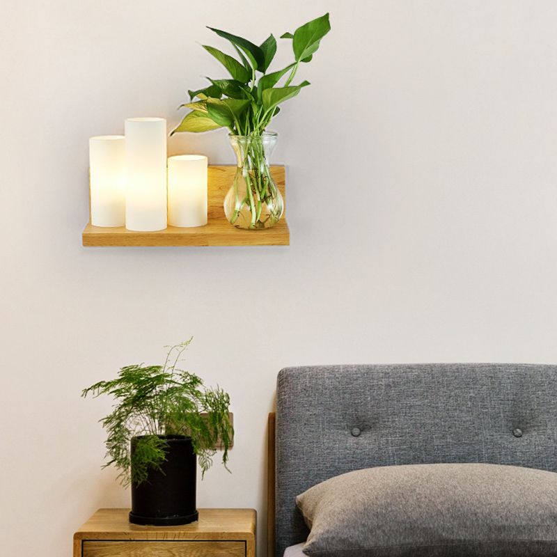 Nordic Creative Style Mur Mur Light Tifce Wood Wall Lampe
