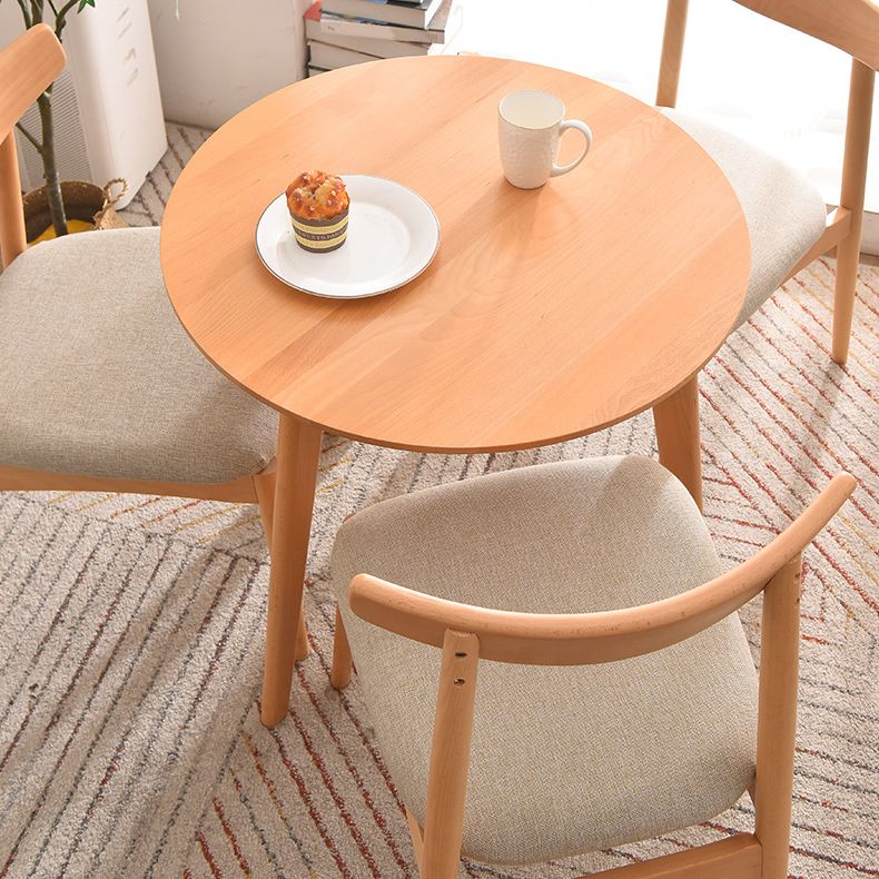 Simplicity Beech 3 Legs Dining Table Solid Wood Table Rectangle for Home