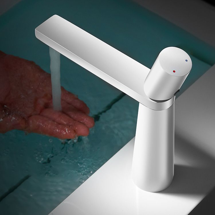 Contemporary Bathroom Sink Faucet Low Arc Single Handle Sink Faucet