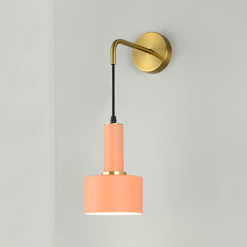 Estilo moderno de 1 luz de montaje en la pared Luz de lámpara Cilíndrica de metal apliques de pared