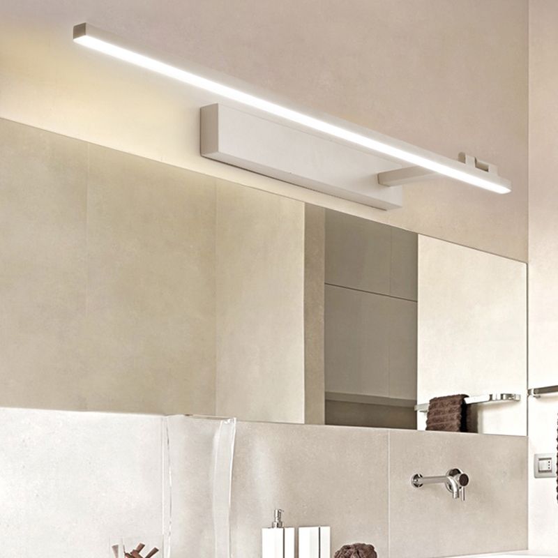 Metal Linear Shade Wall Sconce Modern Style 1 Light Mirror Wall Mounted Light Fixture