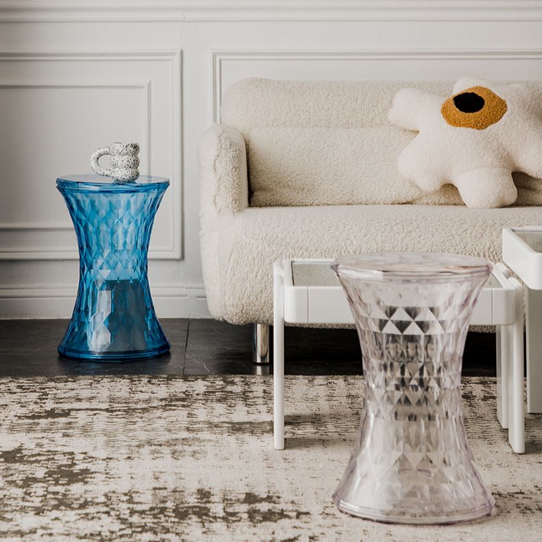 Contemporary 19" Tall Side End Table Plastic Round Side End Table