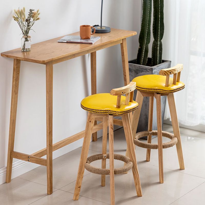 Modern Solid Wood Bar Table Rectangle Bar Table for Breakroom