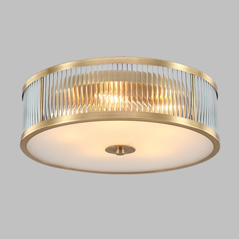 Glass Drum Flush Mount Ceiling Light Fixture Traditional Bedroom Flush Mount Lighting Fixtures