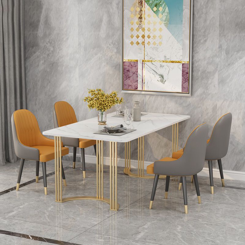 Stone Top Dining Set 1/2/5/6 Pcs Modern Dining Chairs with Upholstered
