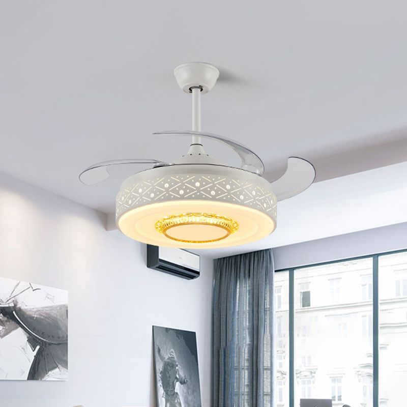 Trommelmetall Deckenlüfter Licht Moderne 42 -Zoll