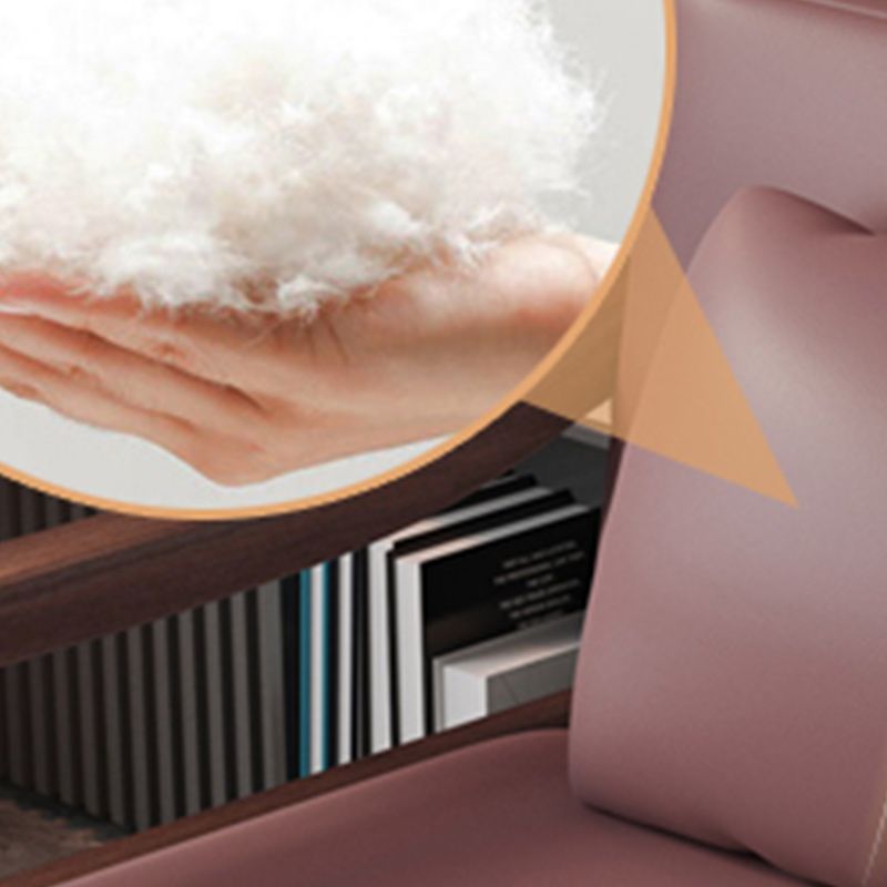 Rubberwood Sleeper Sofa with Box Faux Leather Sloped Arm Sofa Bed