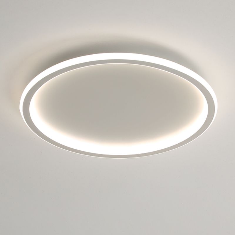 Round LED Ceiling Light Modern Ceiling Mount Lamp with Silica Gel Shade for Bedroom