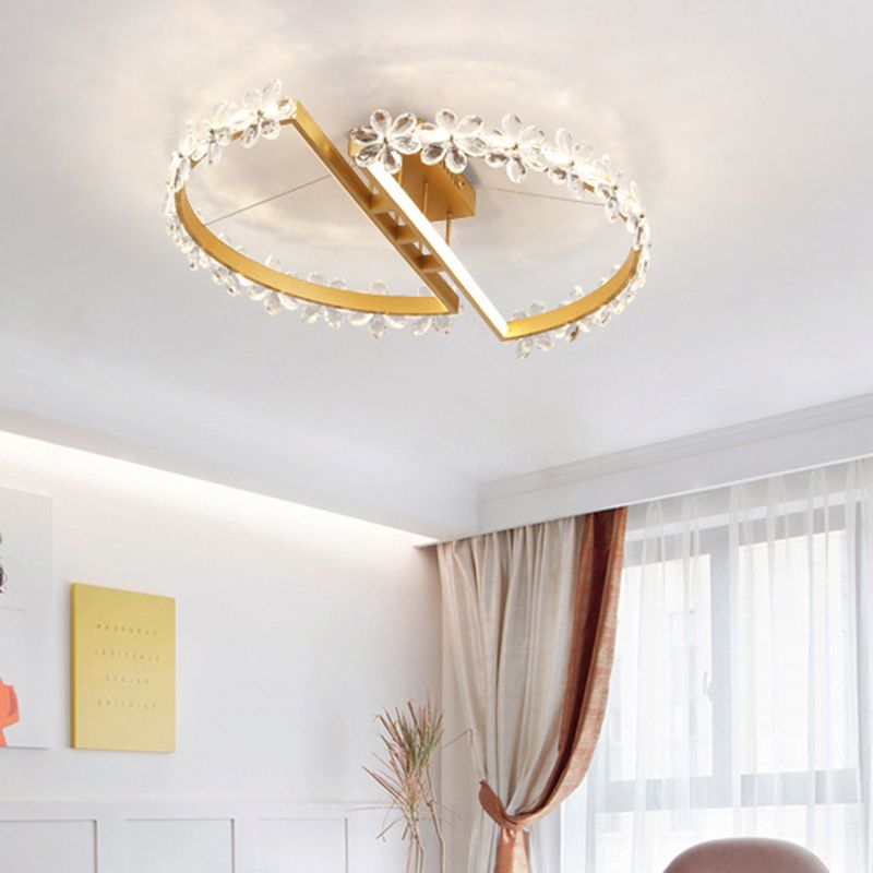 Flush Mount Techo de techo de mono Iluminación de cristal Foyer Hotel Light