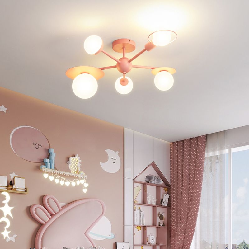 Contemporary Sputnik Ceiling Light Flush Mount Lighting for Living Room
