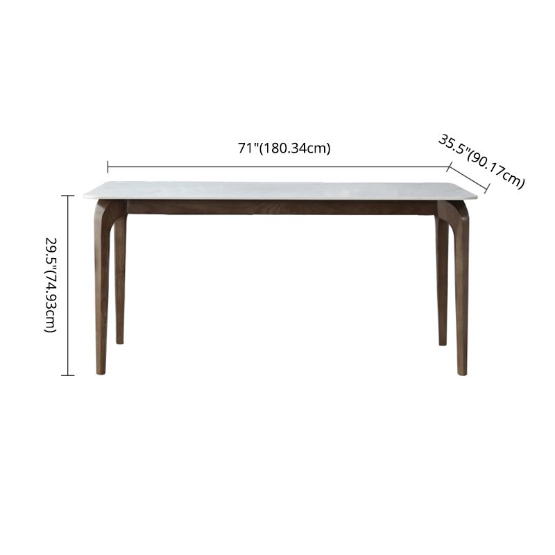Comedor de piedra sinterizada fija contemporánea † ROOM † Table † con 4 patas de madera maciza Juego de comedor de cocina