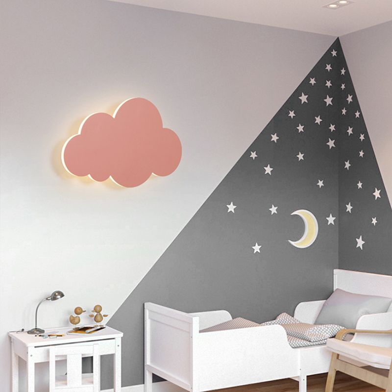 1 Light Cloud Shaped Wall Sconces Modern Style Metal Wall Mounted Lamps